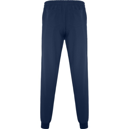 Pantaloni unisex cu snur in talie si mansete inferioare, bleumarin