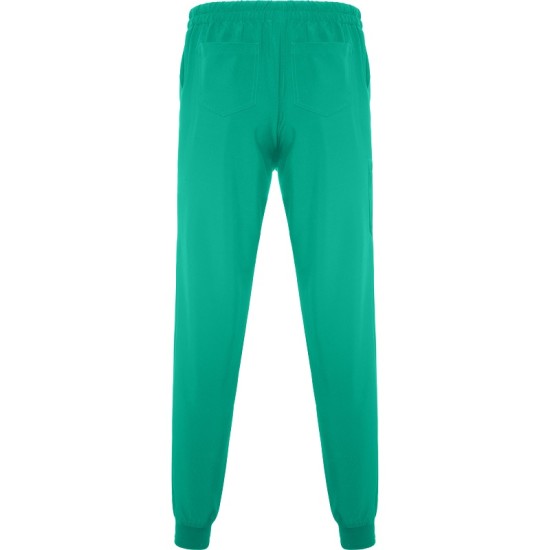 Pantaloni unisex cu snur in talie si mansete inferioare, verzi