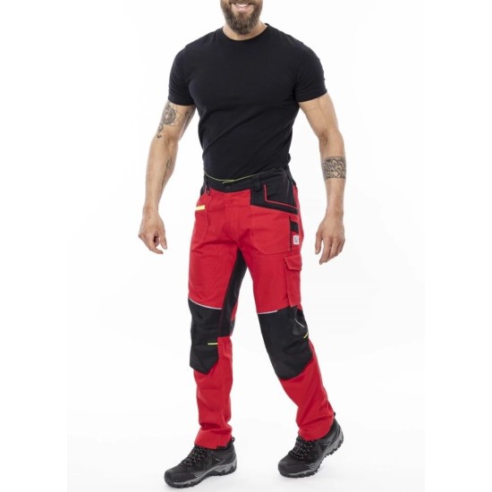 Pantaloni de lucru 4xstretch premium slimfit, rosu Pantaloni de lucru 4xstretch premium slimfit, rosu