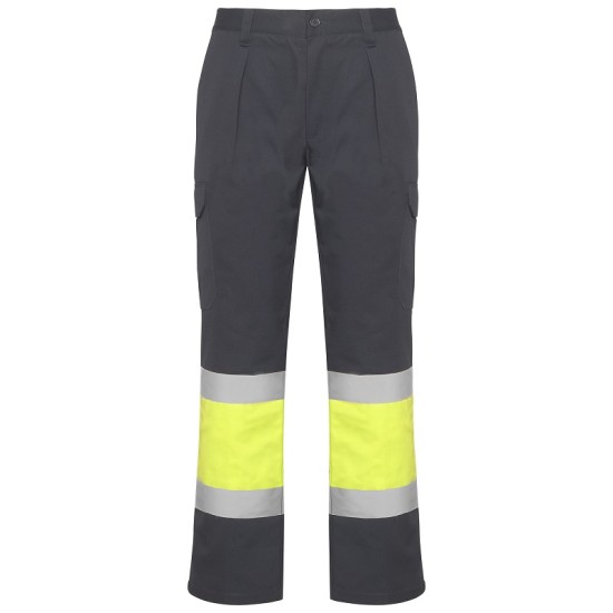 Pantaloni HiVis cu dungi reflectorizante, Daily Gri/galben Pantaloni HiVis cu dungi reflectorizante, Daily Gri/galben