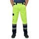 Pantaloni HiVis tercot 250 g/mp, galben Pantaloni HiVis tercot 250 g/mp, galben