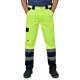 Pantaloni HiVis tercot 250 g/mp, galben