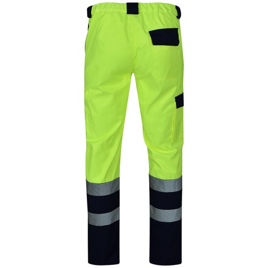 Pantaloni HiVis tercot 250 g/mp, galben Pantaloni HiVis tercot 250 g/mp, galben