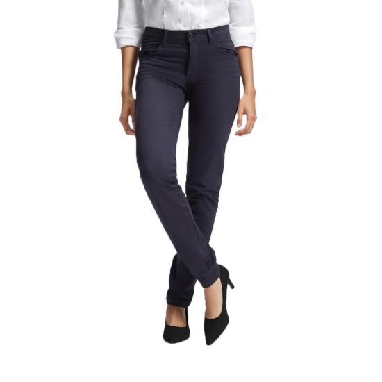 Pantaloni stretch femei, bumbac 280g/m2 Bleumarin