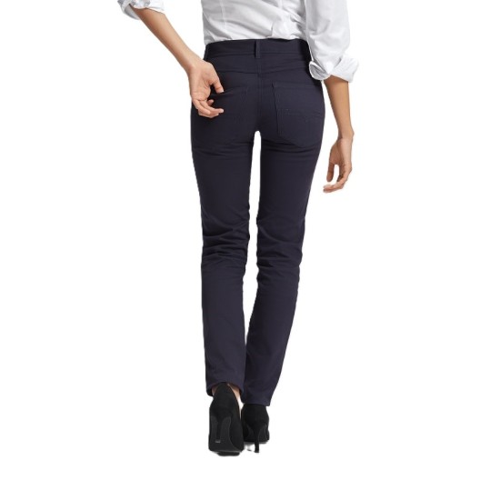 Pantaloni stretch femei, bumbac 280g/m2 Bleumarin