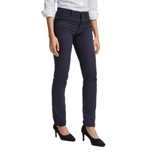 Pantaloni stretch femei, bumbac 280g/m2 Bleumarin