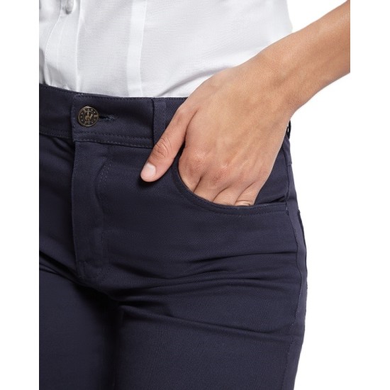 Pantaloni stretch femei, bumbac 280g/m2 Bleumarin