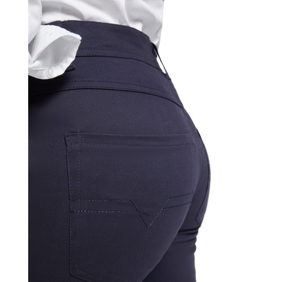 Pantaloni stretch femei, bumbac 280g/m2 Bleumarin