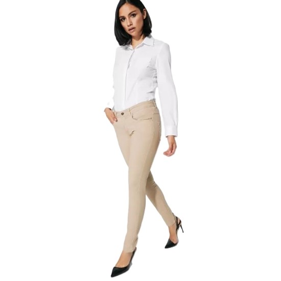 Pantaloni stretch femei, bumbac 280g/m2 Bleumarin