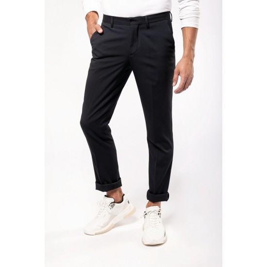 Pantaloni eleganti slimfit, cu vascoza si elastan, Gri inchis Pantaloni eleganti slimfit, cu vascoza si elastan, Gri inchis