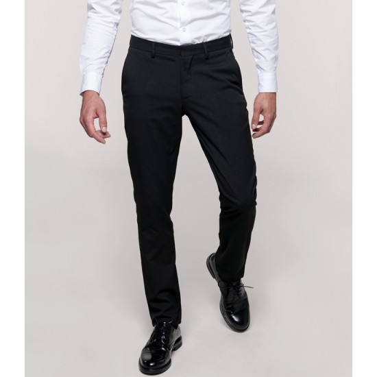 Pantaloni eleganti slimfit, cu vascoza si elastan, Gri inchis Pantaloni eleganti slimfit, cu vascoza si elastan, Gri inchis