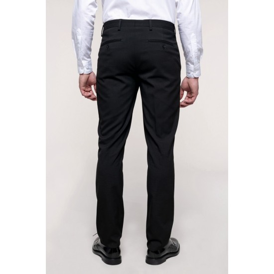 Pantaloni eleganti slimfit, cu vascoza si elastan, Gri inchis Pantaloni eleganti slimfit, cu vascoza si elastan, Gri inchis