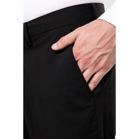 Pantaloni eleganti slimfit, cu vascoza si elastan, Gri inchis Pantaloni eleganti slimfit, cu vascoza si elastan, Gri inchis