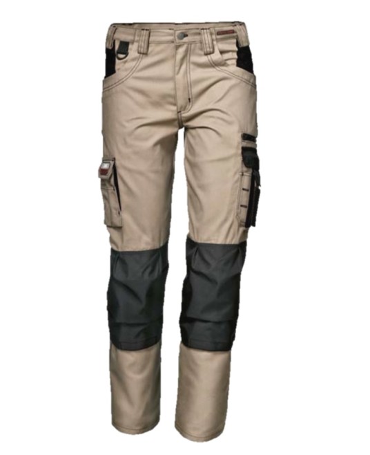 Pantaloni de lucru tercot foarte rezistent la rupere si confortabil, 300 g/mp, kaki