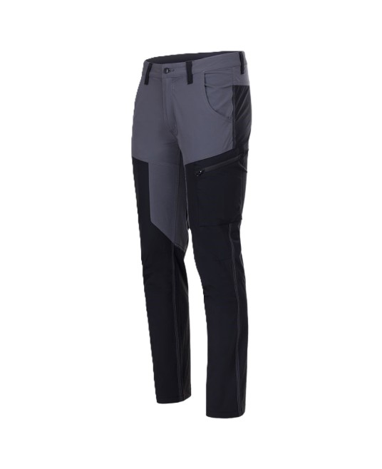 Pantaloni stretch foarte respirabili si comozi, 140g/m2, gri-negru