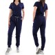 Pantaloni de lucru unisex cu snur in talie si mansete elastice inferioare, bleumarin Pantaloni de lucru unisex cu snur in talie si mansete elastice inferioare, bleumarin