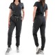 Pantaloni de lucru unisex foarte comozi, vascoza si elastan, gri inchis Pantaloni de lucru unisex foarte comozi, vascoza si elastan, gri inchis