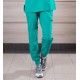 Pantaloni de lucru unisex cu snur in talie si mansete elastice inferioare, verde Pantaloni de lucru unisex cu snur in talie si mansete elastice inferioare, verde