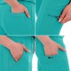 Pantaloni de lucru unisex cu snur in talie si mansete elastice inferioare, verde Pantaloni de lucru unisex cu snur in talie si mansete elastice inferioare, verde