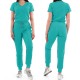 Pantaloni de lucru unisex cu snur in talie si mansete elastice inferioare, verde Pantaloni de lucru unisex cu snur in talie si mansete elastice inferioare, verde
