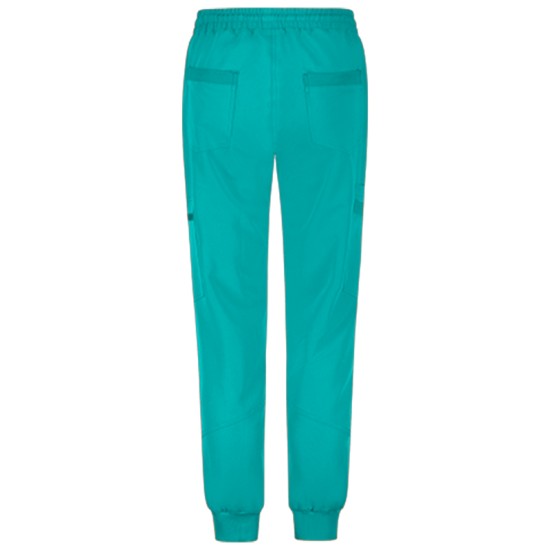 Pantaloni de lucru unisex cu snur in talie si mansete elastice inferioare, verde Pantaloni de lucru unisex cu snur in talie si mansete elastice inferioare, verde