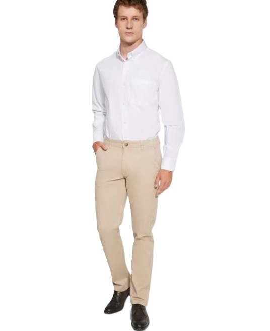 Pantaloni stretch barbati, bumbac 280g/m2 bej