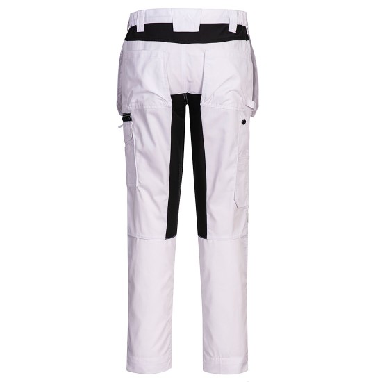 Pantaloni Stretch Holster WX2, tercot 245g/m2, Alb