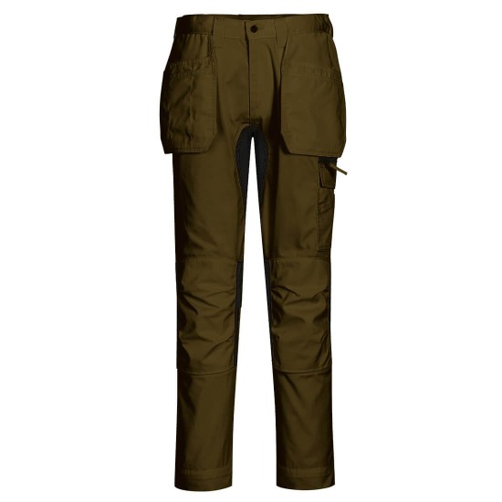 Pantaloni Stretch Holster WX2, tercot 245g/m2, Verde masliniu