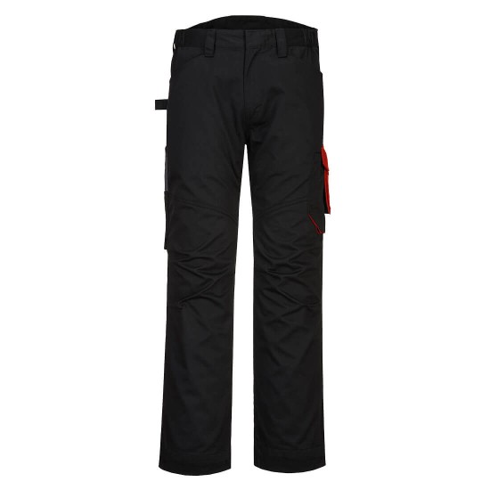 Pantaloni de lucru PW2, Negru/Rosu