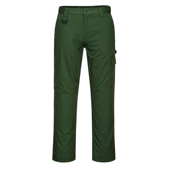 Pantaloni de lucru comozi, tesatura twill durabila, Verde padure