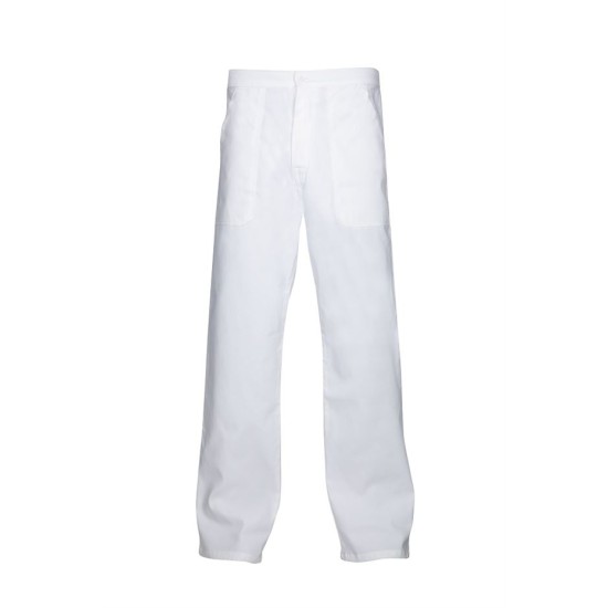 Pantaloni bumbac industria alimentara, barbati, albi Pantaloni bumbac industria alimentara, barbati, albi