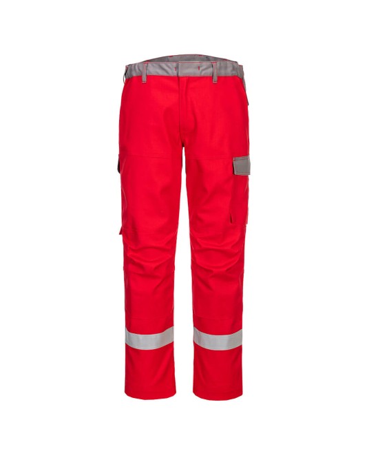 Pantaloni ignifugi antistatici protectie arc electric Bizflame Ultra [FR06] Rosu