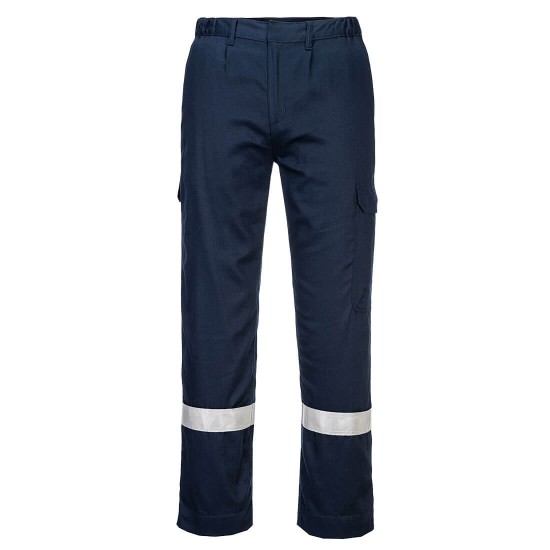 Pantaloni subtiri antistatici si ignifugi cu benzi reflectorizante, Navy Pantaloni subtiri antistatici si ignifugi cu benzi reflectorizante, Navy