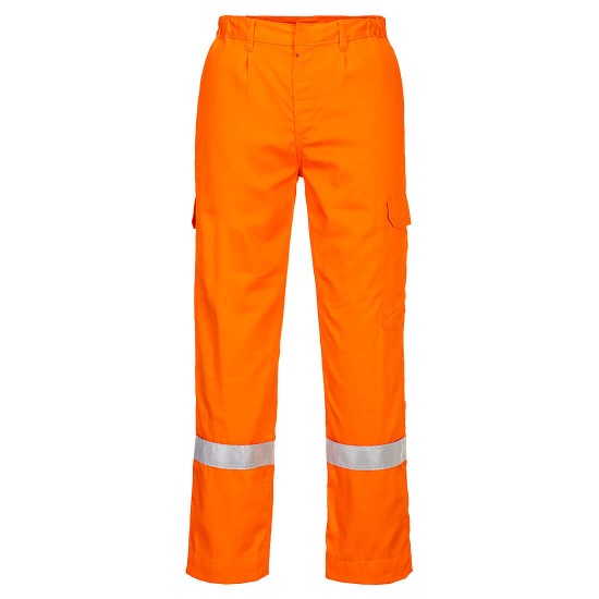Pantaloni subtiri antistatici si ignifugi cu benzi reflectorizante, Portocaliu Pantaloni subtiri antistatici si ignifugi cu benzi reflectorizante, Portocaliu