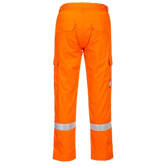 Pantaloni subtiri antistatici si ignifugi cu benzi reflectorizante, Portocaliu Pantaloni subtiri antistatici si ignifugi cu benzi reflectorizante, Portocaliu