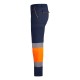 Pantaloni vatuiti HiVis cu dungi reflectorizante, bleumarin-portocaliu