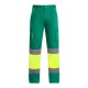 Pantaloni vatuiti HiVis cu dungi reflectorizante, verde-galben
