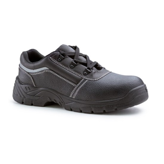 Pantofi de protectie S1P, bombeu metalic, negru