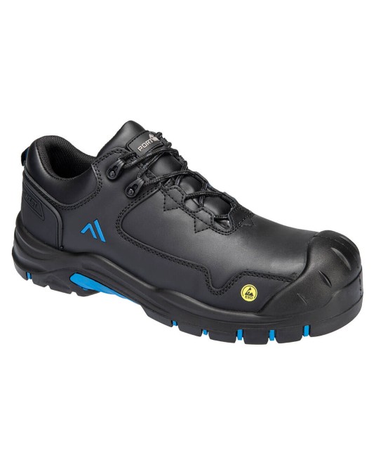 Pantofi de protectie S3S Apex ESD HRO SR SC FO, Negru/Albastru