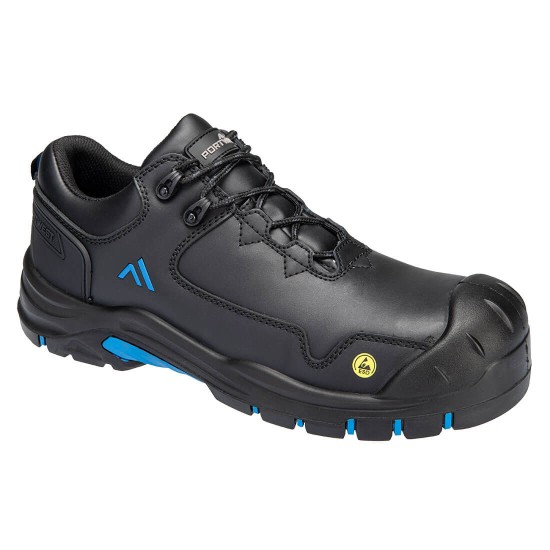 Pantofi de protectie S3S Apex ESD HRO SR SC FO, Negru/Albastru