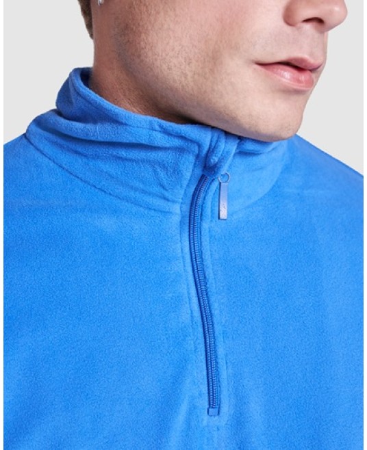 Fleece unisex cu fermoar scurt, 155 g/m2, albastru royal