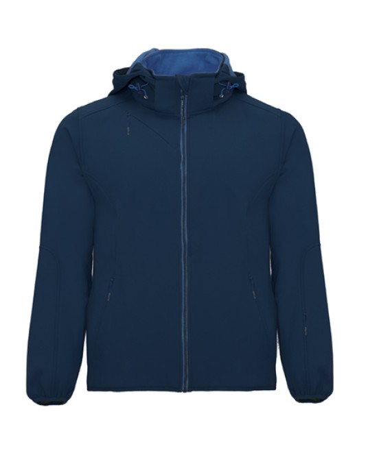 Jacheta softshell cu gluga - bleumarin