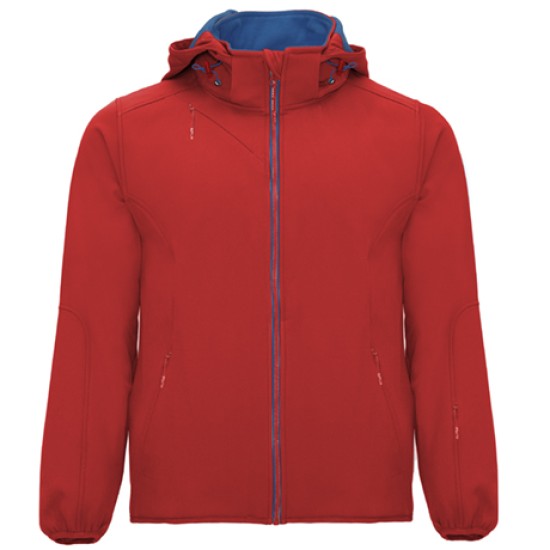 Jacheta softshell cu gluga, rosu