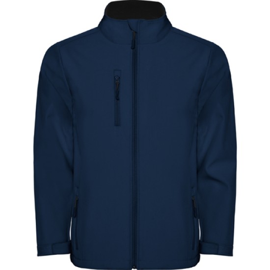 Jacheta softshell barbati, captuseala polar bleumarin