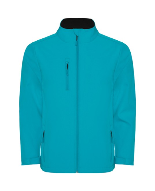 Jacheta softshell  barbati, captuseala polar turcoaz