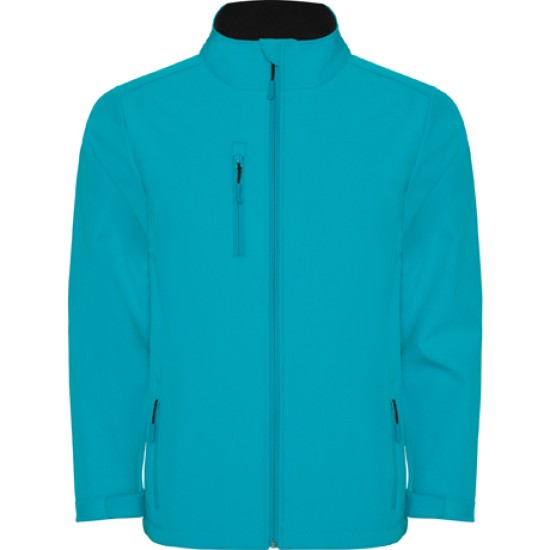 Jacheta softshell barbati, captuseala polar turcoaz Jacheta softshell barbati, captuseala polar turcoaz