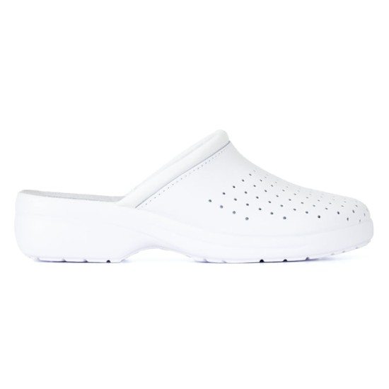 Saboti de lucru O1 fara bareta, unisex, alb Saboti de lucru O1 fara bareta, unisex, alb