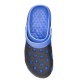 Saboti PVC, talpa antialunecare, negru-albastru