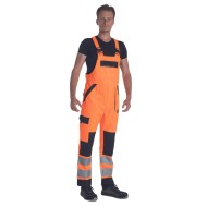 Salopeta HiVis tercot 250g/m2, portocaliu neon