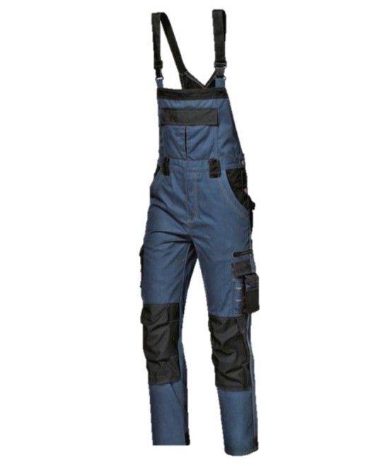 Salopeta cu pieptar tercot foarte rezistent la rupere si confortabil, 300 g/mp, bleumarin